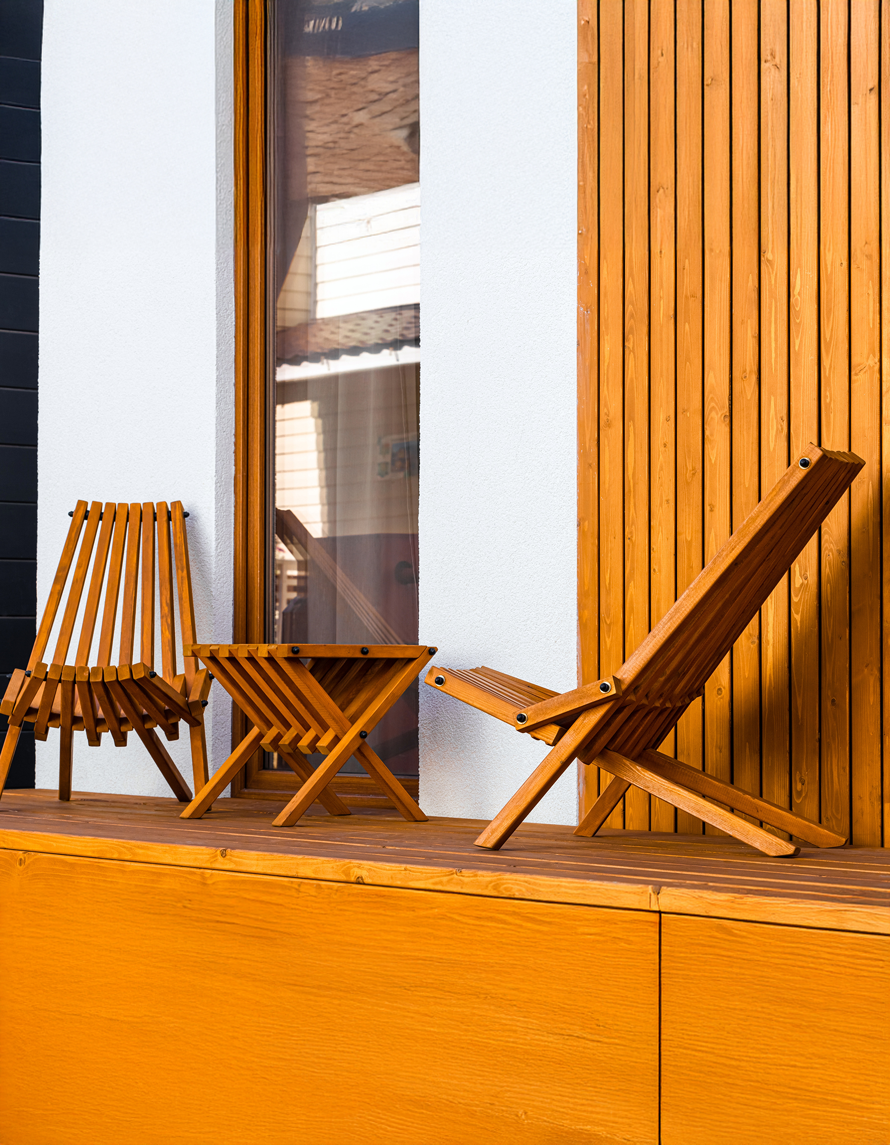 Wooden floor and chair