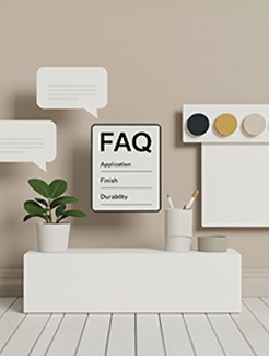 A modern console table in a sunlit room